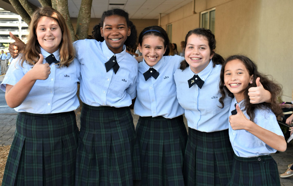 aoa-ocs-welcomegrants-students-affording Students from a Catholic School