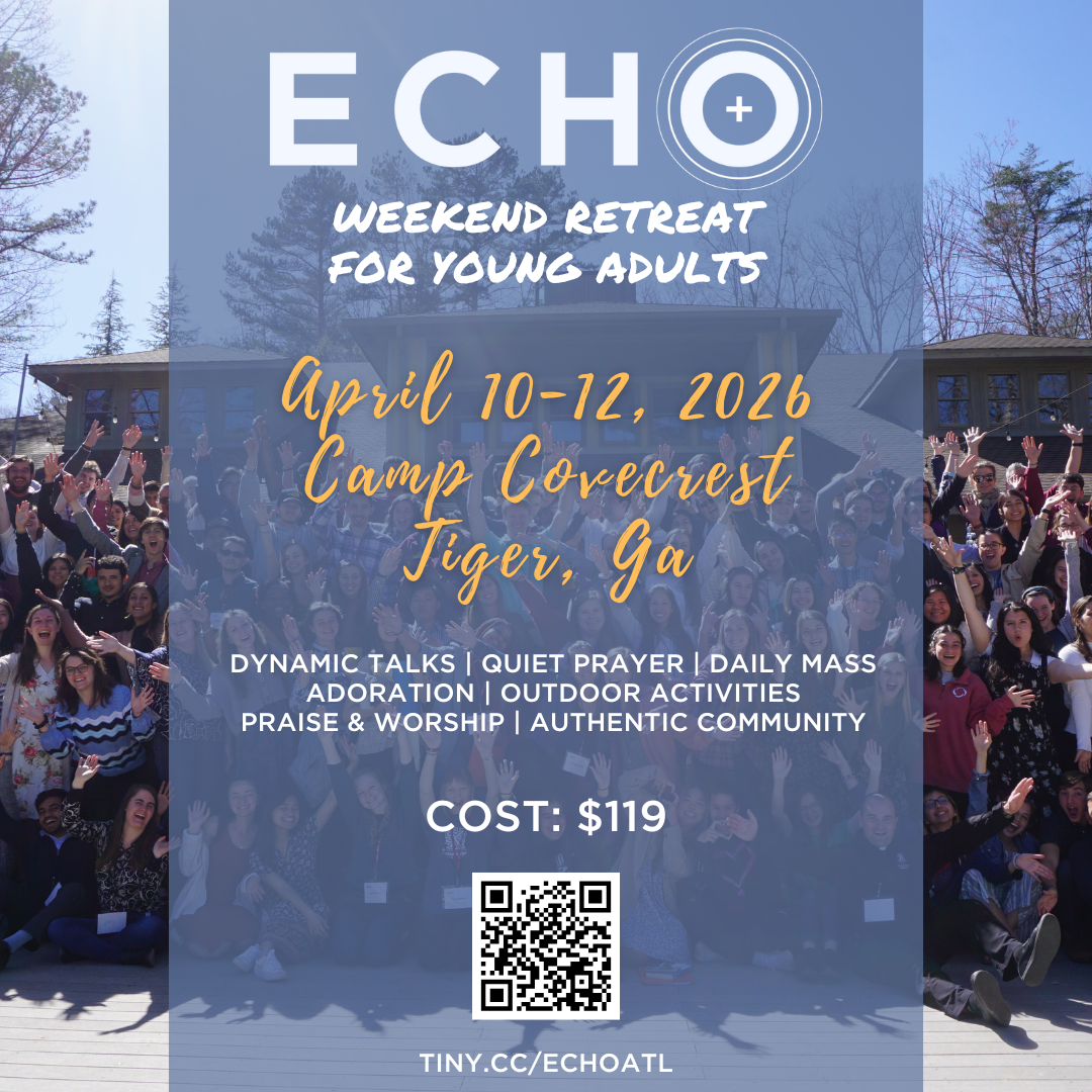 Echo Weekend Retreat for young adults April 10-12, 2026
