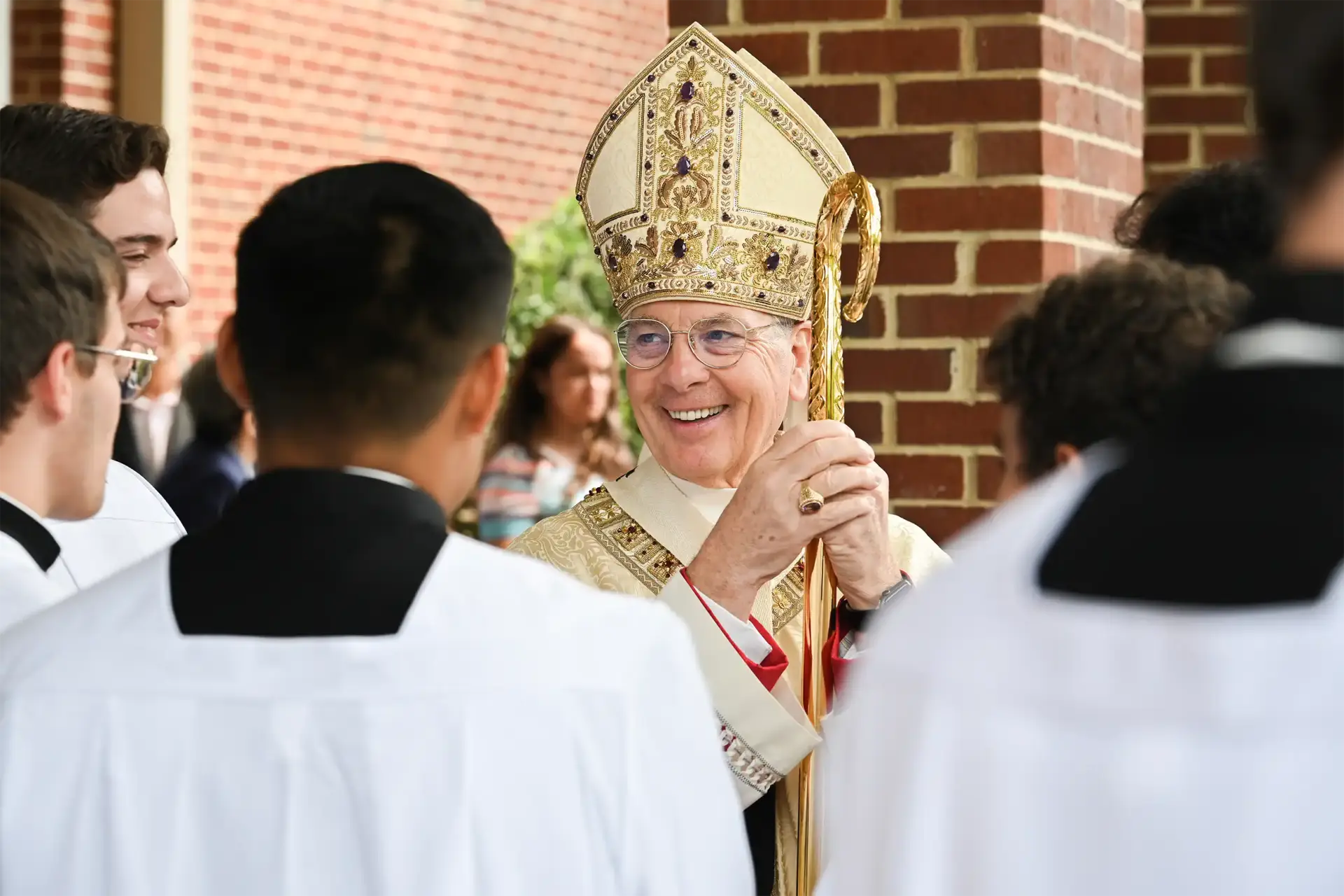 Archbishop and Seminarians